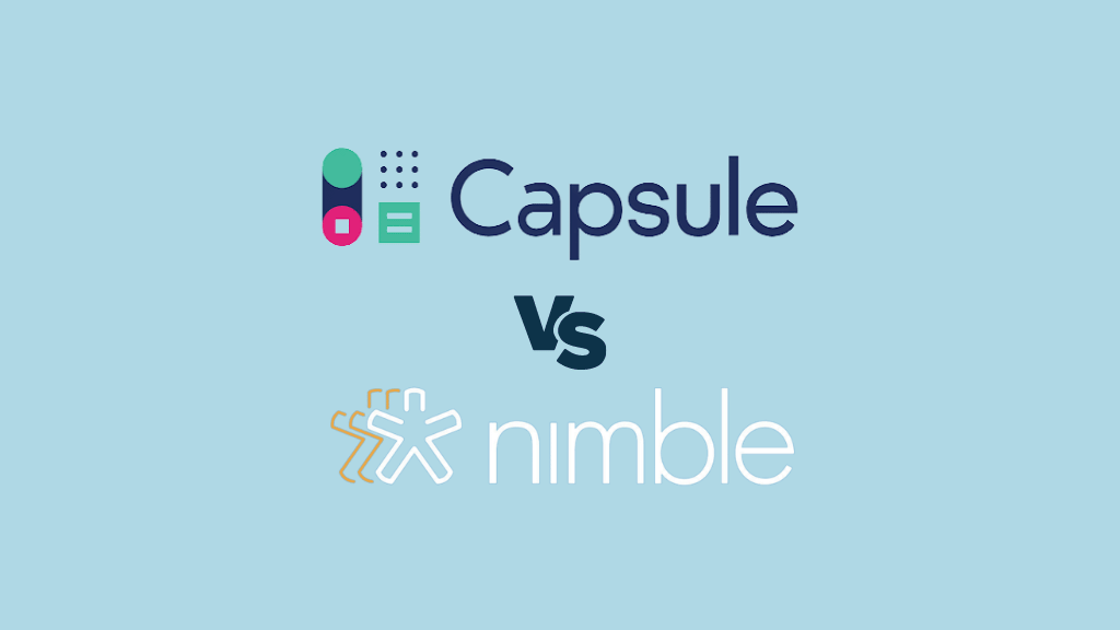 Capsule vs Nimble (the two apps' logos, side by side)
