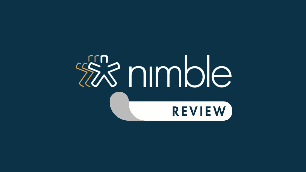 Nimble CRM review (image of the Nimble logo alongside a 'review' sticker)
