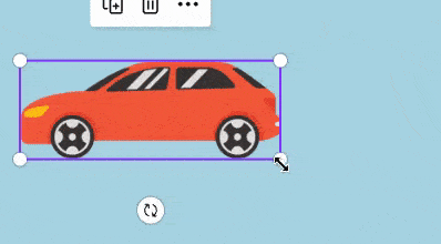Resizing elements in Canva