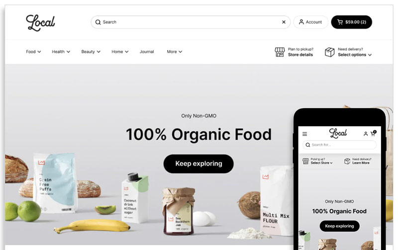 A responsive Shopify template