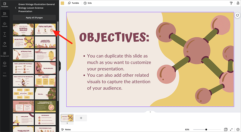 Canva slide layouts