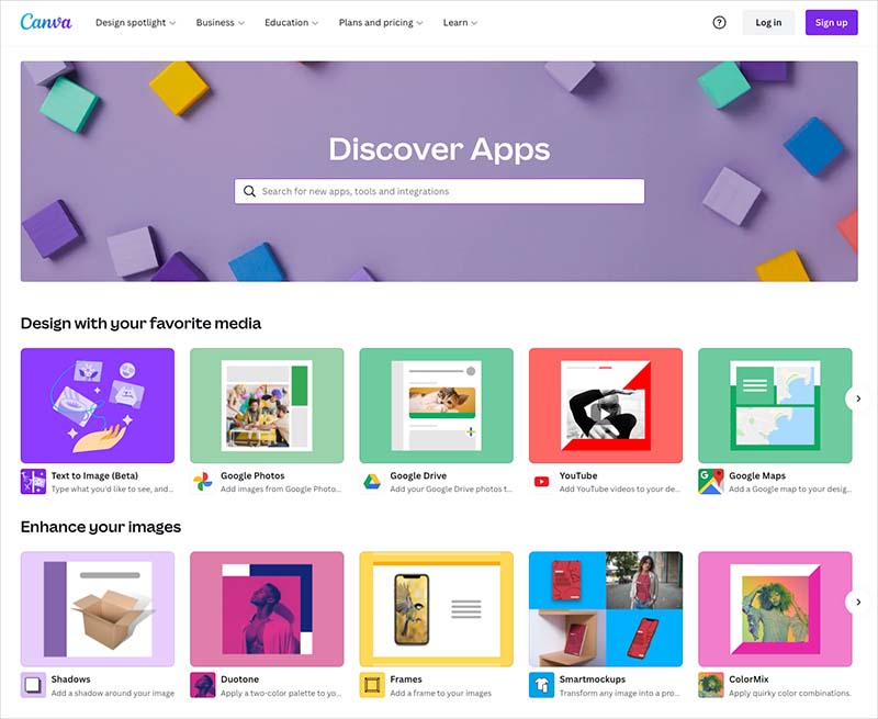 The Canva app directory