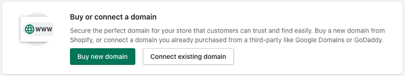 Modifying domain settings in Shopify