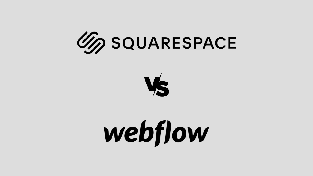 Squarespace vs Webflow graphic