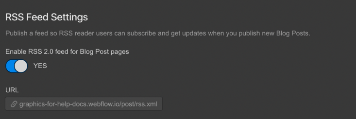 Adding an RSS feed to a Webflow blog