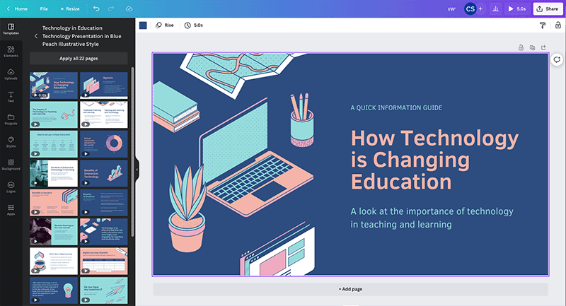 Working on a Canva template