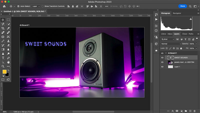 The Adobe Photoshop interface.