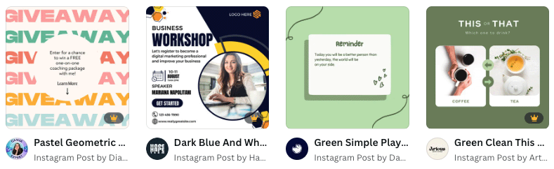 Canva templates.