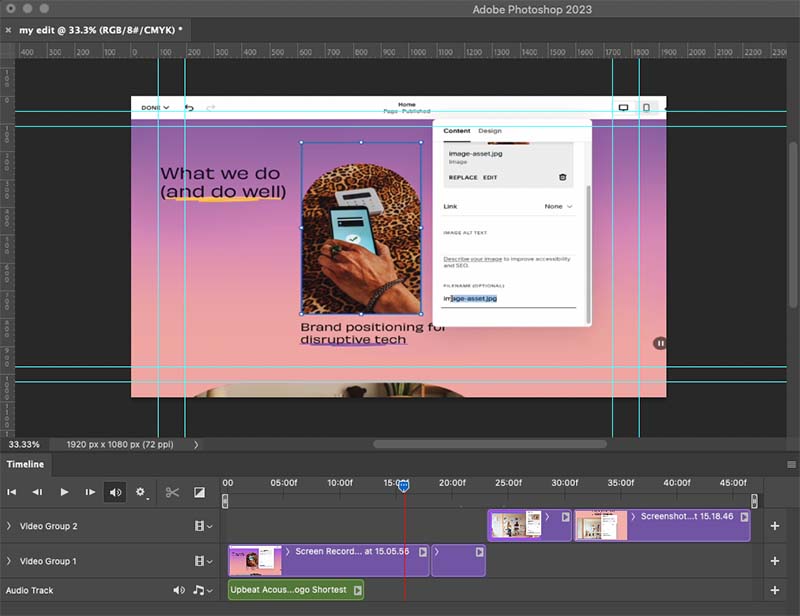 Photoshop's video editor.