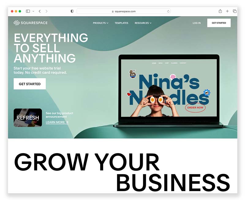 The Squarespace platform.
