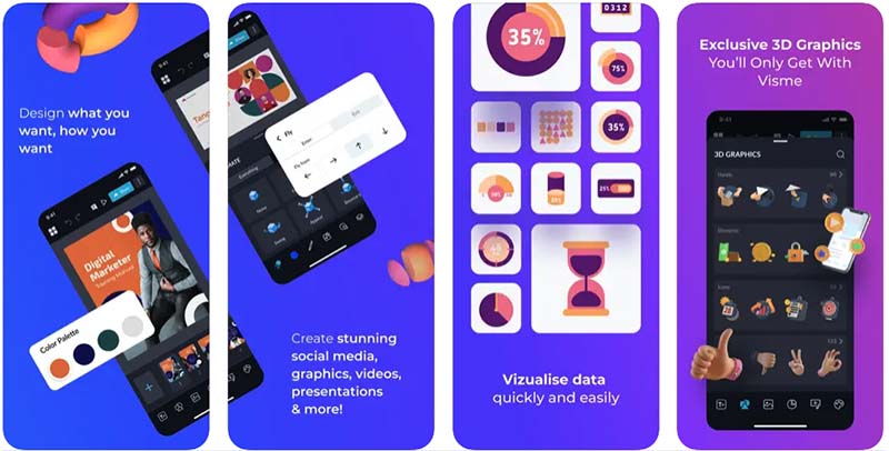 Visme 's iOS app