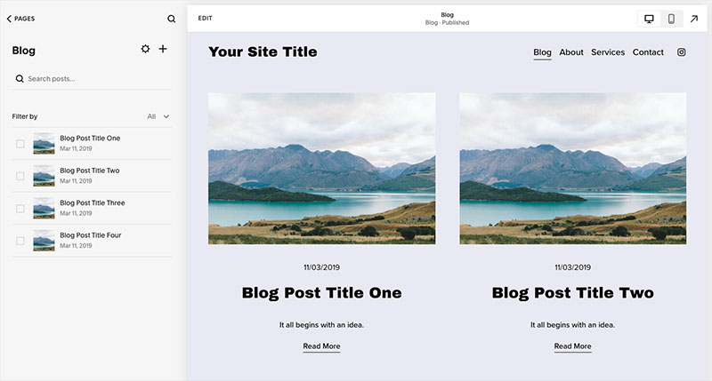 Your new Squarespace blog
