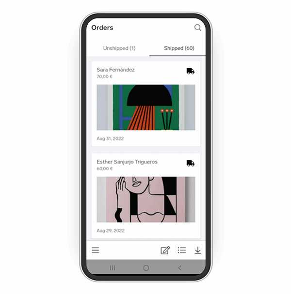 The Big Cartel mobile app