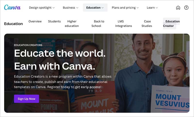 The Canva Education Creators program.