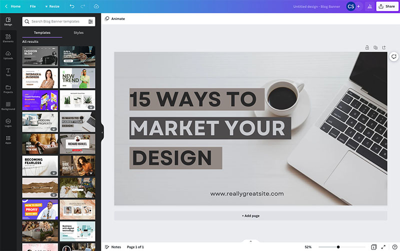 Creating blog banners