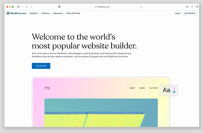 Hosted WordPress.