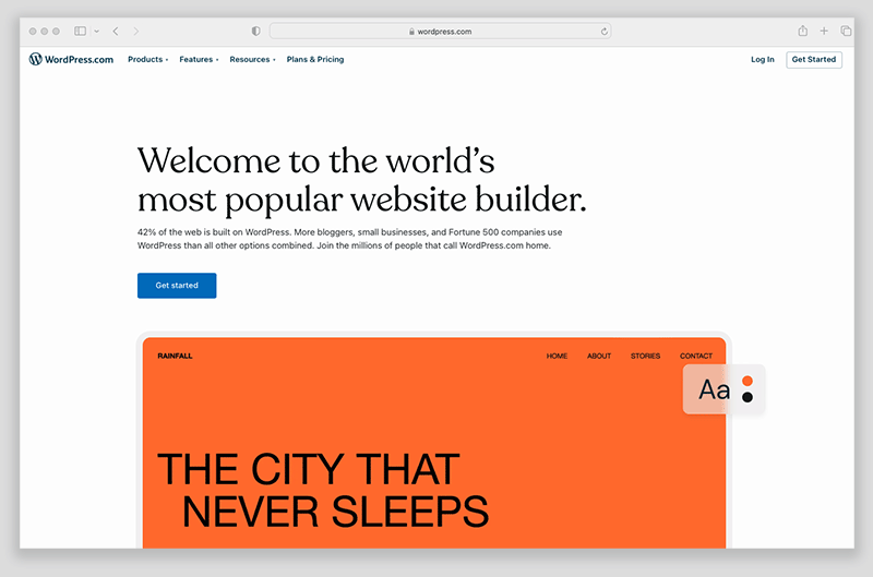 Hosted WordPress.