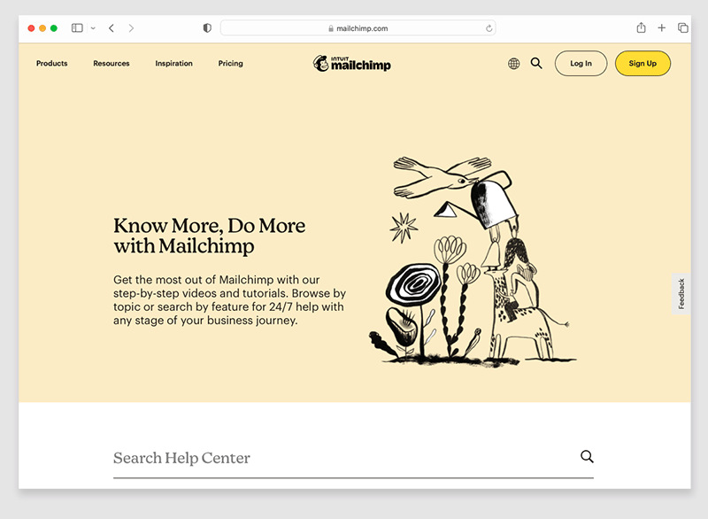 The Mailchimp help center.