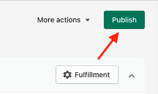 Publishing a product.