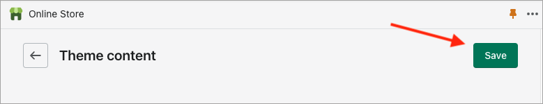 Saving your theme settings