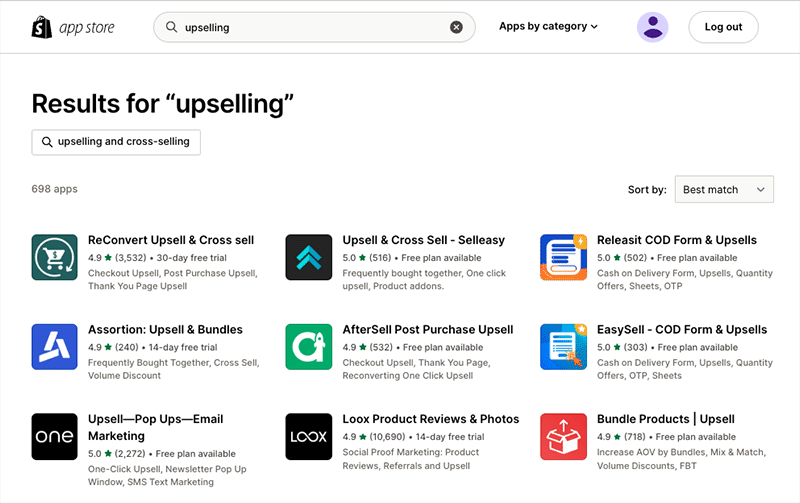 Shopify apps.