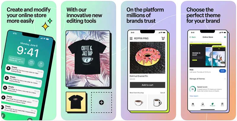 Shopify's mobile app (iOS version)