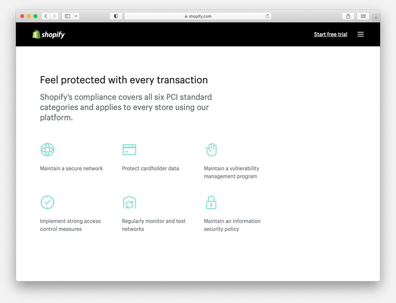 Shopify's PCI compliance details