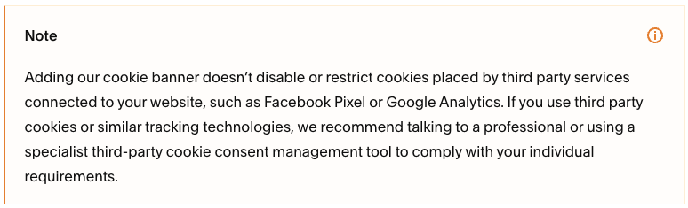 Squarespace's official statement regarding GPDR and its cookie banner