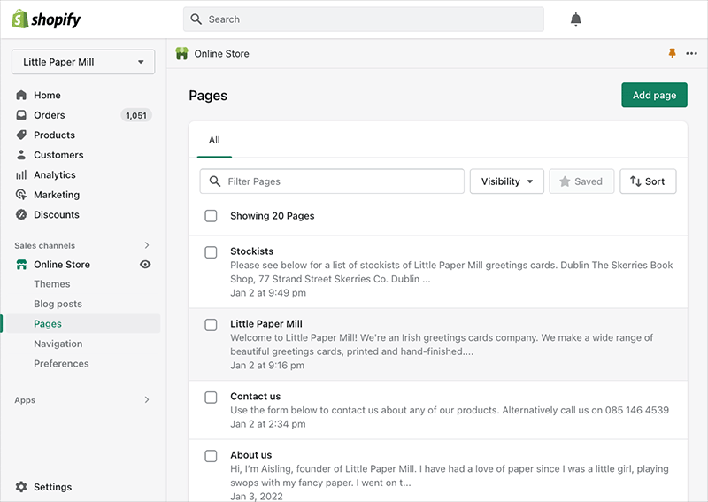 The Shopify CMS is a bit more contemporary in nature than the WooCommerce equivalent