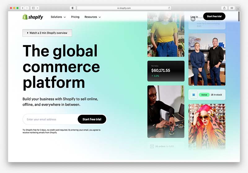 The Shopify platform