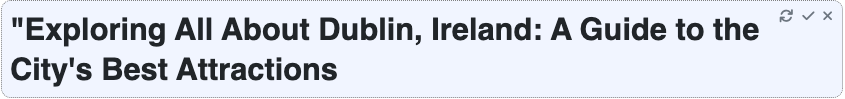A slightly odd post title generated by GrowthBar