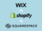 Wix vs Shopify vs Squarespace (graphic)