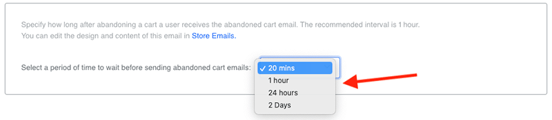 Abandoned cart intervals in Square.