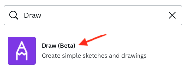 The 'Draw (Beta)' app