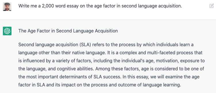Using ChatGPT for essay writing purposes