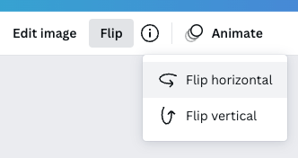 Flipping images in Canva