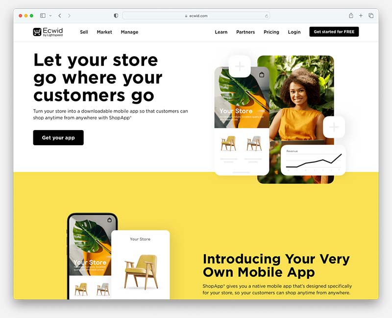 Ecwid's 'ShopApp' feature