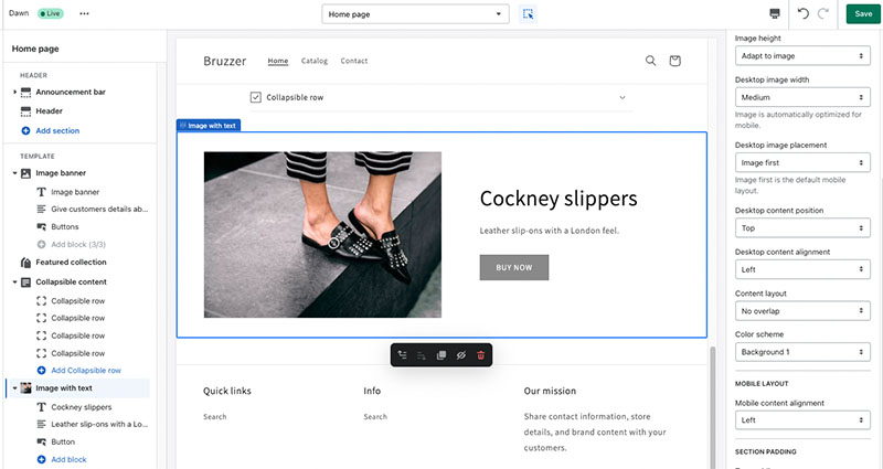 Shopify's editor.