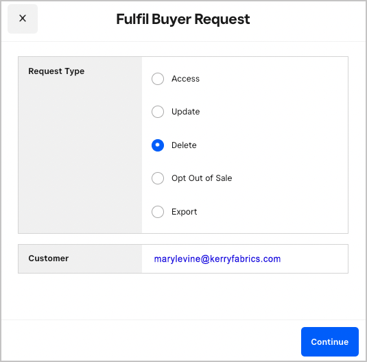 Square's 'Buyer request Portal'.