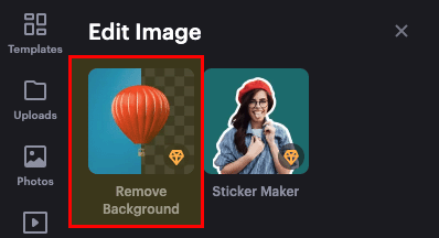 Background removal in VistaCreate.