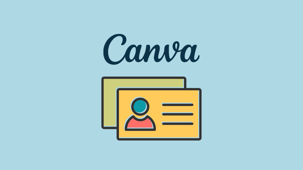 Canva business cards — image of the Canva logo beside a business card.