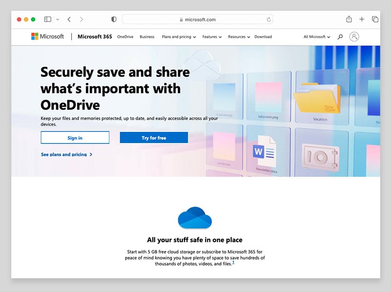 The 'Microsoft OneDrive' tool
