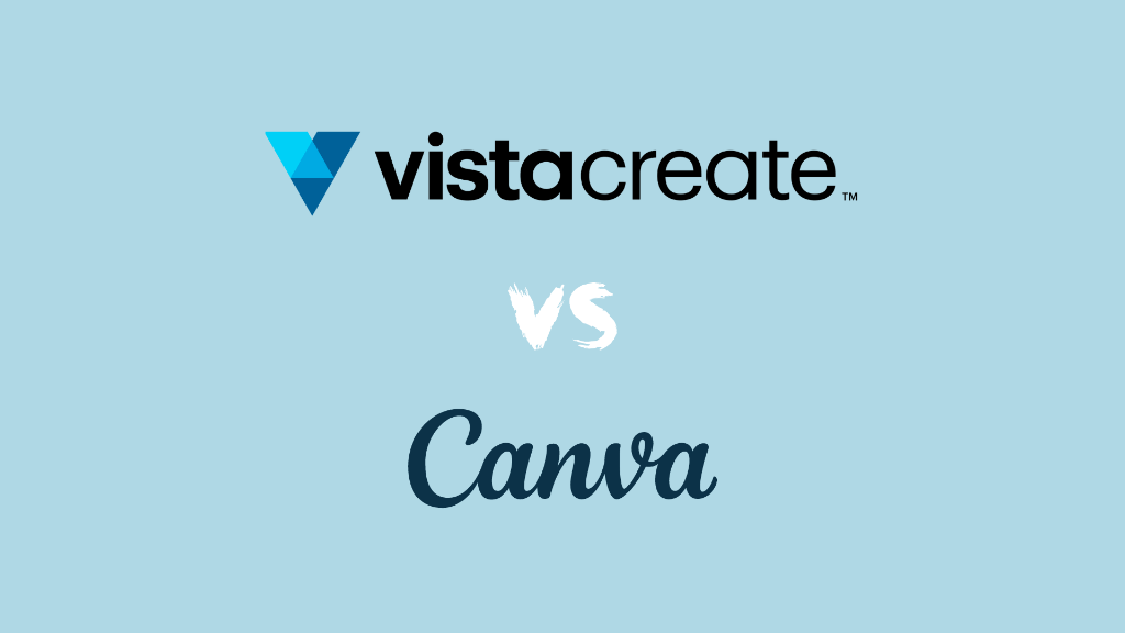 VistaCreate vs Canva (the two logos side by side)