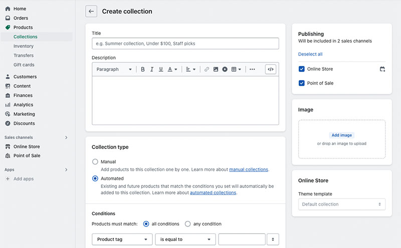 Creating product collections is a key part of starting a Shopify store.