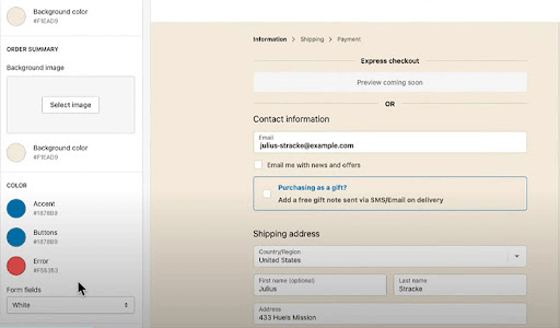 Shopify's new drag-and-drop checkout editor.