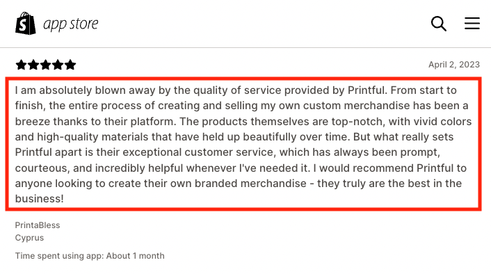 A Shopify store owner's review of Printful.