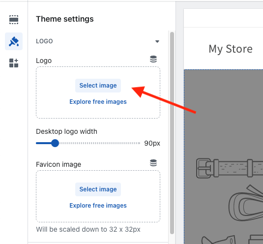 How to add a logo to a Shopify store.