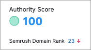 Semrush's authority score