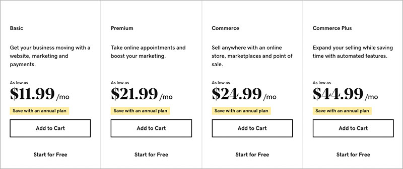 GoDaddy pricing.