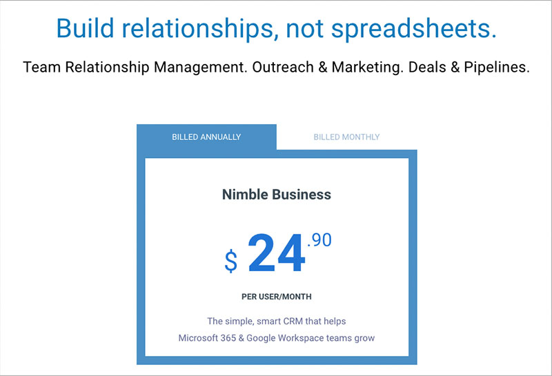 nimble crm pricing